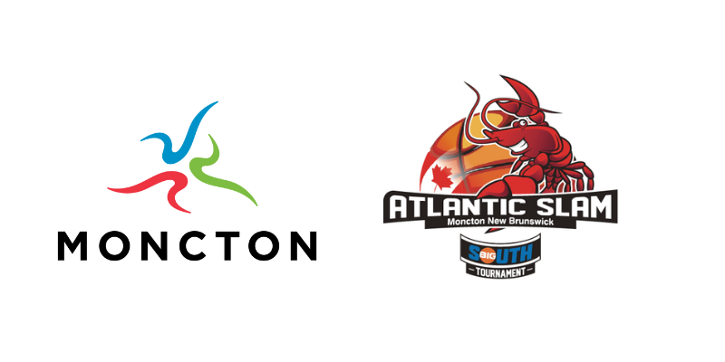 Moncton and Atlantic Slam logos
