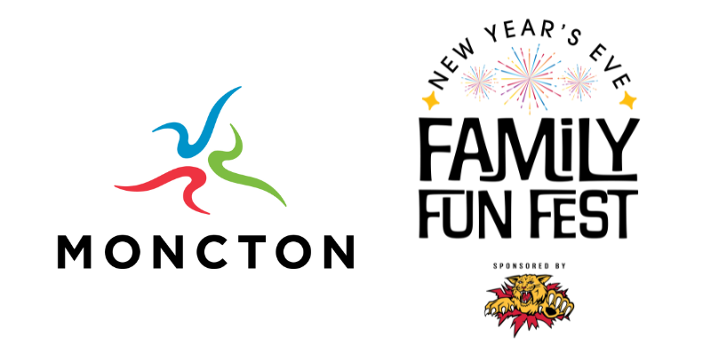 City of Moncton and New Year's Eve Family Fun Fest logos